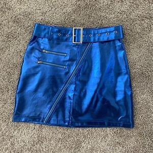 SUPERDOWN COBALT BLUE SHINY SKIRT